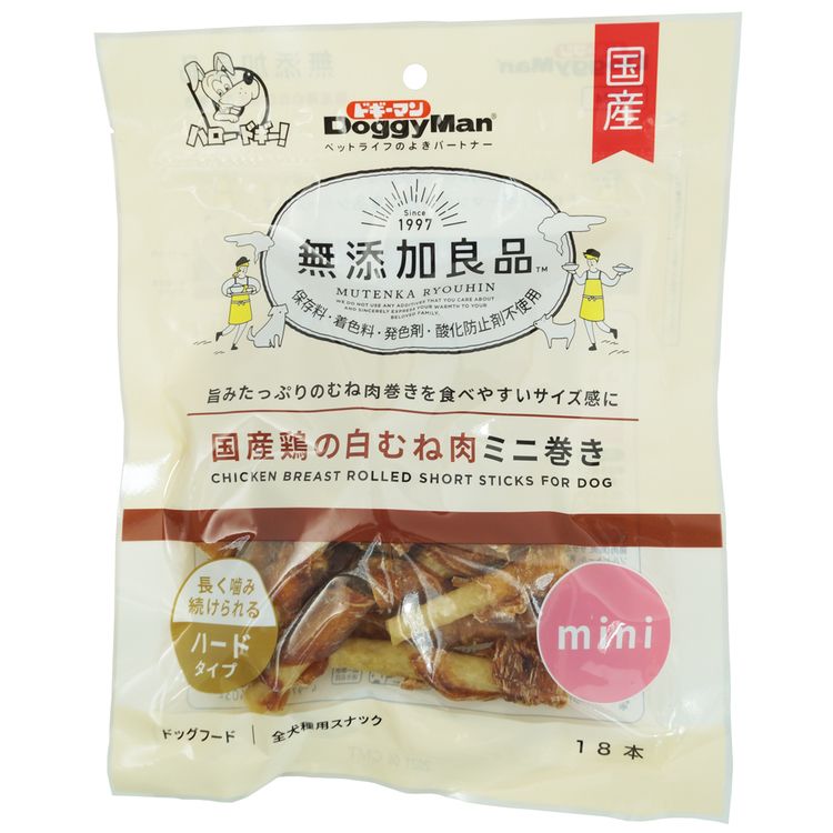 無添加良品 18本 82403単品 12個セット 36個セット ガム むね肉 チキン 犬 無添加 軟骨 おやつ オヤツ ドギーマン|快適ペットライフ