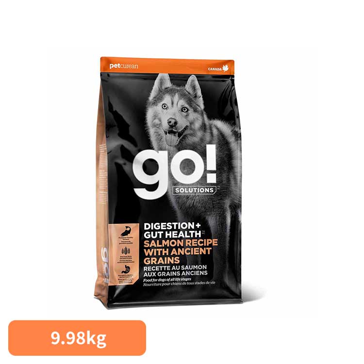 GO！消化+腸の健康ケア サーモン 9.98kg ドッグフード プレミアムフード 消化 腸 乳酸菌 酵母 腸内環境 お腹 サーモン グローバルペットニュートリション 【B】