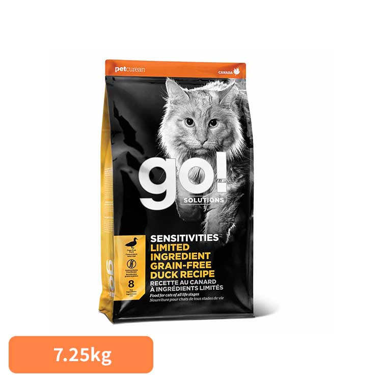 GO！GF センシティブキャット ダック 7.25kg キャットフード グレインフリー プレミアムフード アレルギー ダック 全年齢 小粒 センシティブ シンプル 敏感 グローバルペットニュートリション 【B】 13,838円