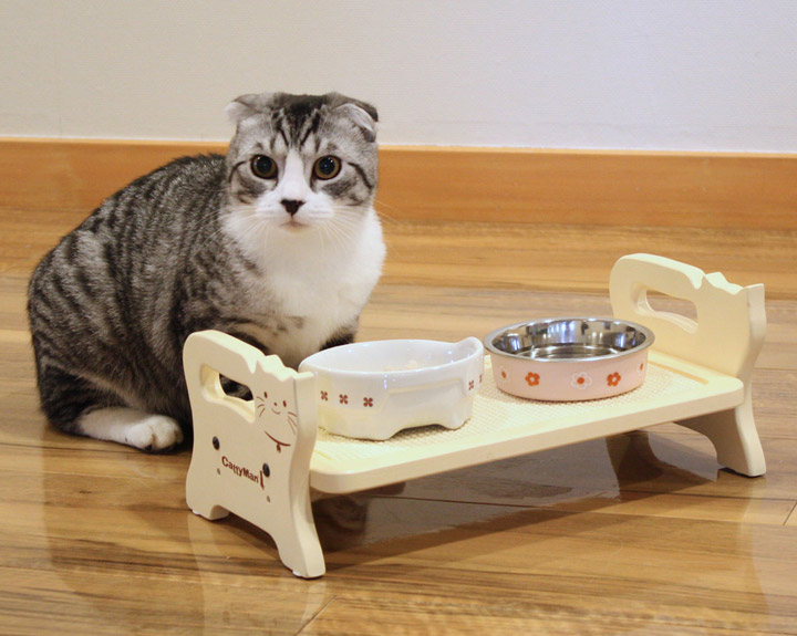 キャティーマン ウッディーダイニング キャット [EC] ペット用食器・給水器・給餌器 | multi-install.nl
