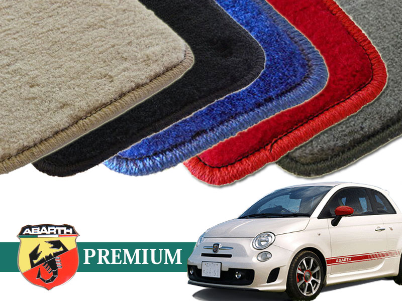 ABARTH 500 オーダーメイドフロアマット (premium) 前後４セット カーマット 車内用
