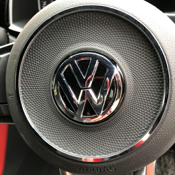 ポロAW PoloAW ステアリングセンターリング クローム パーツ リング カー用品 フォルクスワーゲン VW画像