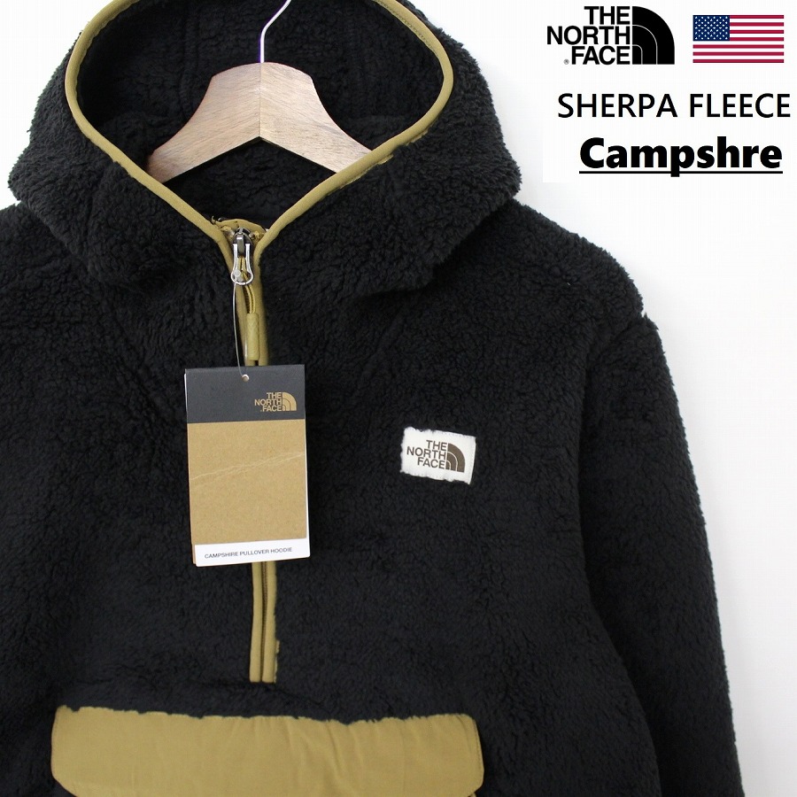 楽天市場 The North Face ザ ノースフェイス Campshire Anorak Jacket アノラック フリースジャケット メンズ 黒 ブリティッシュカーキ モコモコ ボア仕様 P F マーケット