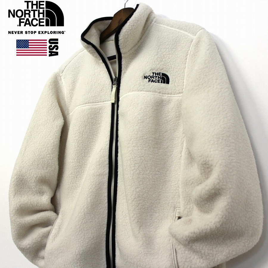 楽天市場 The North Face ザ ノースフェイス 年新型 Nrth Pk Fz Fleece Jacket 厚手ボア フリース ジャケット メンズ Vintage White 白色 モコモコ仕様 P F マーケット