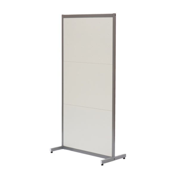 パーテーション パーティション W80 H160 JP-1B 幅80cm 高さ160cm オフホワイト シルバーメタリック スチール製 マグネット使用可 キャスター別売 エンボス加工 間仕切り オフィス 衝立 自立 デスク 机 部屋 保育園 林製作所 【法人限定】|オフィス家具屋さん