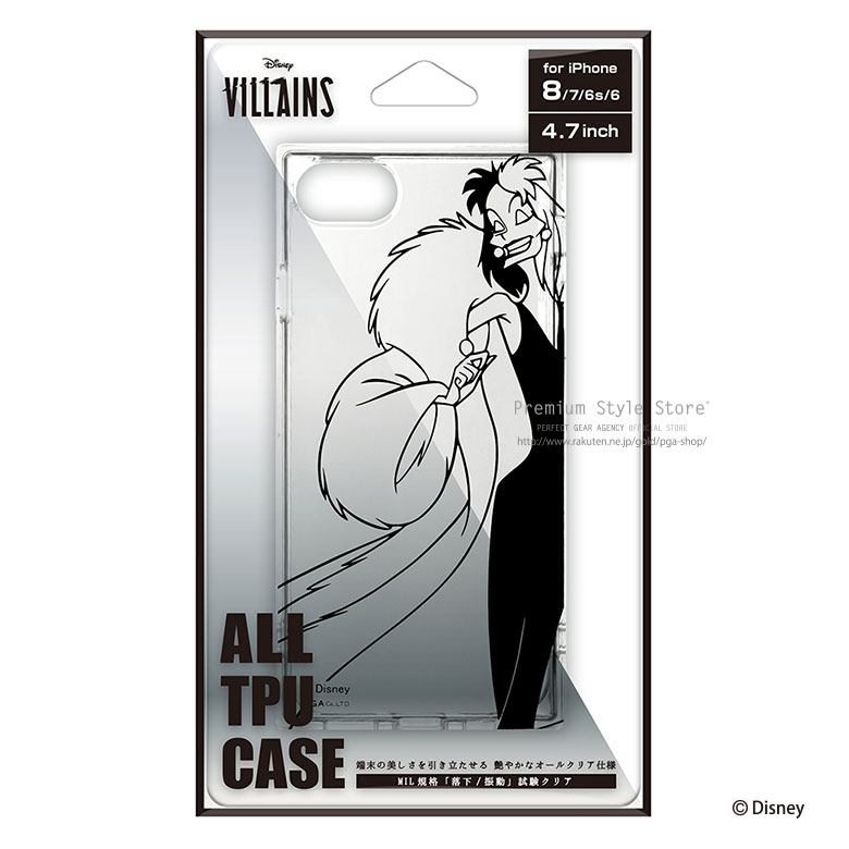 楽天市場 Iphone 8 7 6s 6用 オールtpuケース Disney ディズニー ヴィランズ 悪役 敵役 マレフィセント 眠れる森の美女 クルエラ 101匹わんちゃん 女王 白雪姫 スマホケース スマホカバー スマートフォン 背面 軽量 クリア ピンク バイオレット オシャレ 個性的