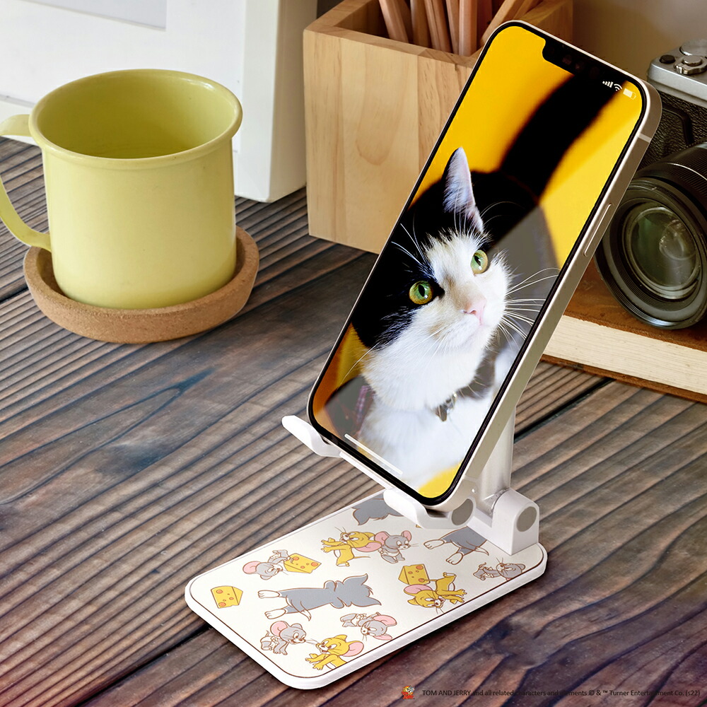大量入荷 スマホスタンド トムとジェリー トム ジェリー スマホホルダー コンパクト 折りたたみ 折り畳み 持ち運び 動画視聴 動画撮影 卓上 アルミニウム トムジェリ Iphone アイフォン あいふぉん スマホ スマートフォン アンドロイド Android スタンド スマートフォン