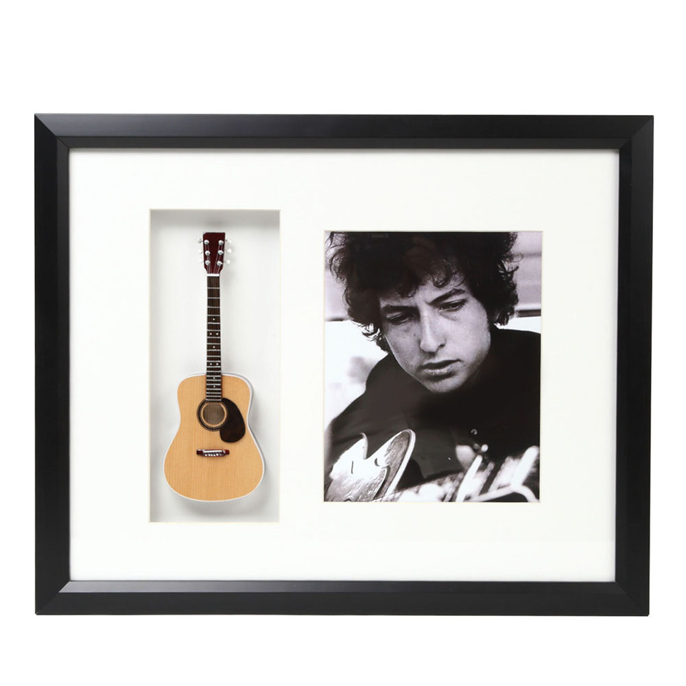 楽天市場 Bob Dylan ボブディラン デビュー60周年 Mini Guitar Framed Shadow Box ミニチュア楽器 公式 オフィシャル Pgs
