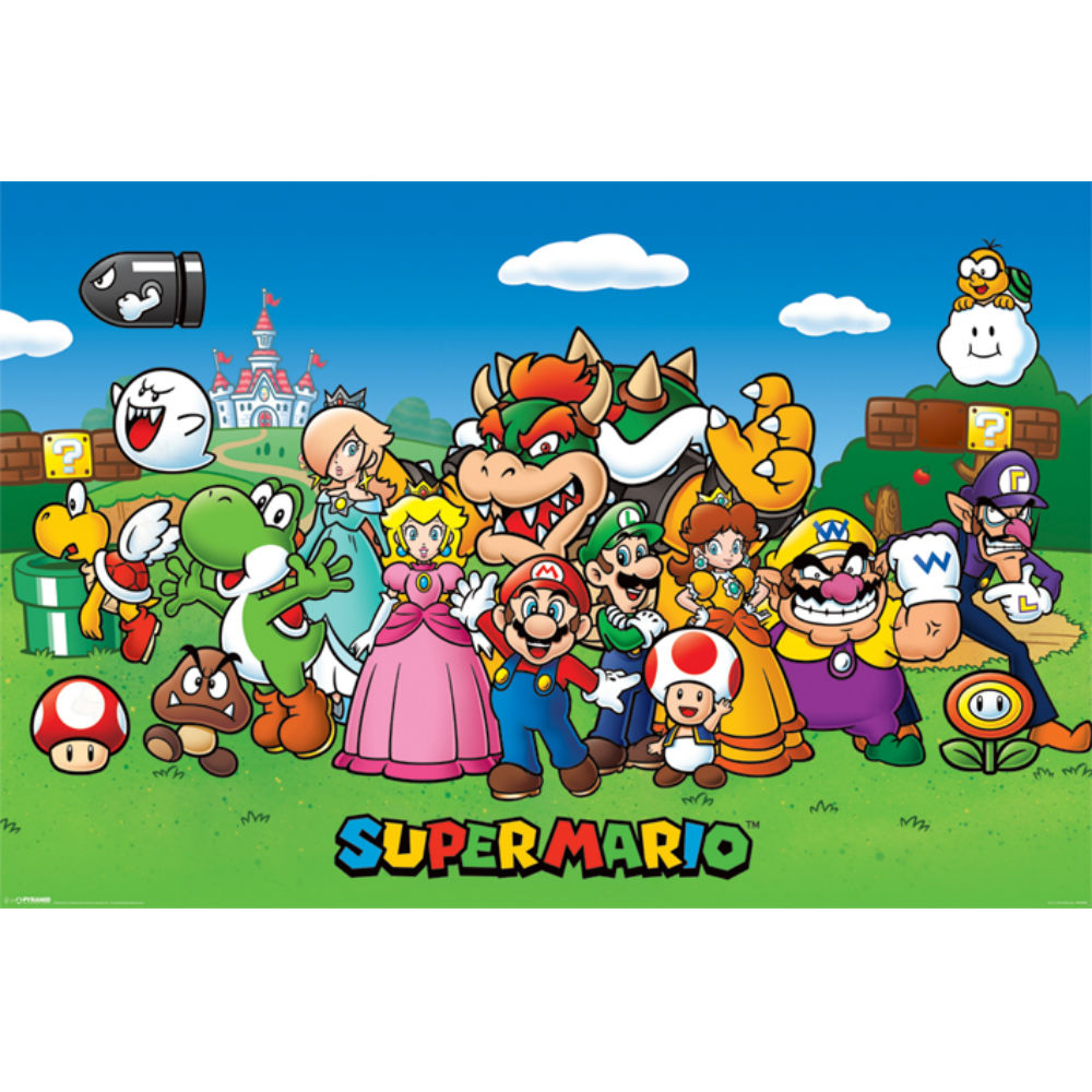 楽天市場 Super Mario スーパーマリオ Characters ポスター 公式 オフィシャル Pgs