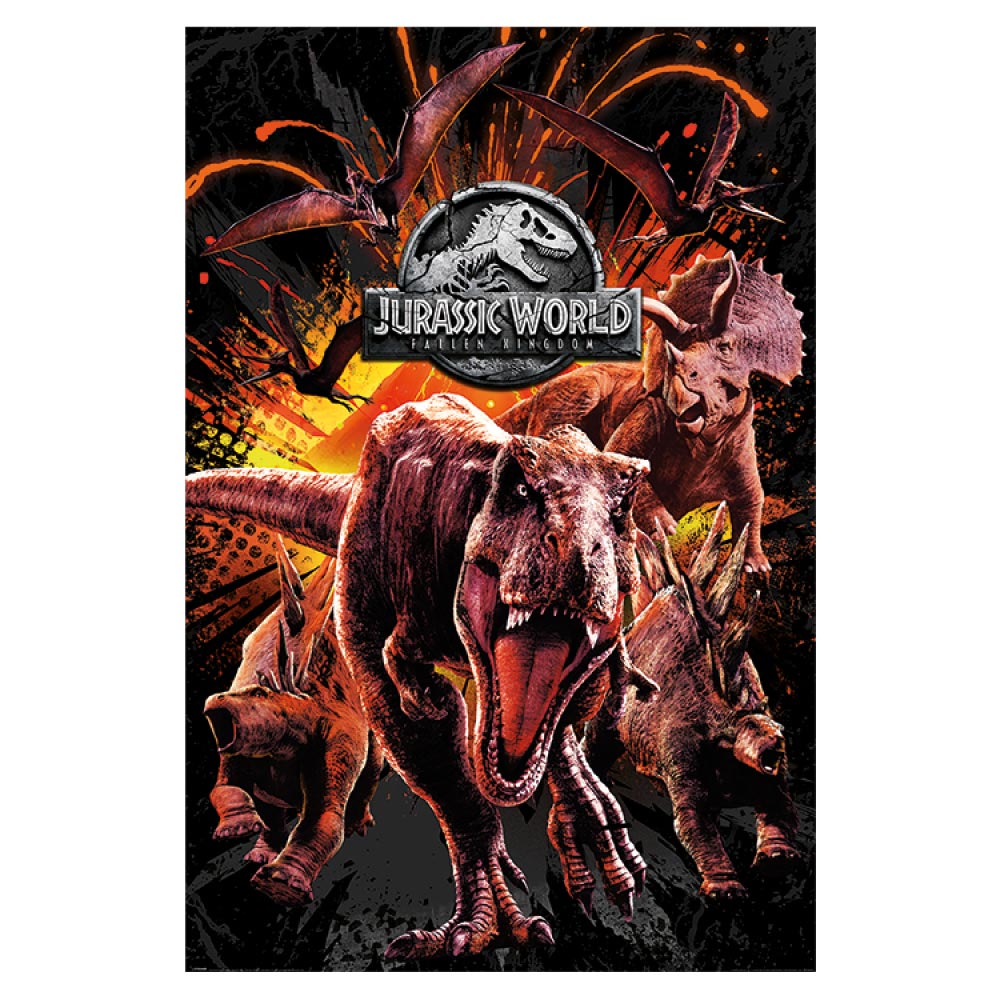 楽天市場 Jurassic Park ジュラシックパーク Jurassic World Fallen Kingdom 炎の王国モンタージュ ポスター 公式 オフィシャル Pgs