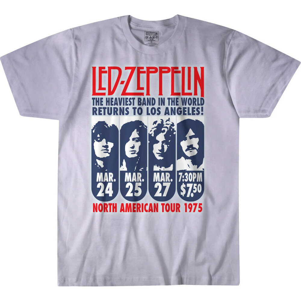 LED ZEPPELIN レッドツェッペリン (来日 55周年 ) - LA 1975 / タイダイ / Tシャツ / メンズ 【公式 / オフィシャル】
