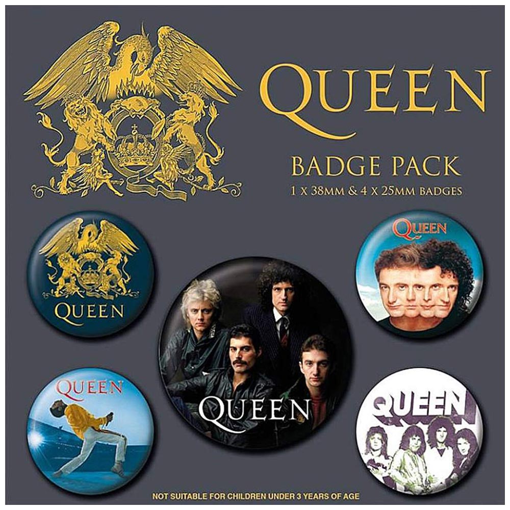 楽天市場 Queen クイーン フレディ追悼30周年 Official 5 Badge Pack バッジ 公式 オフィシャル Pgs