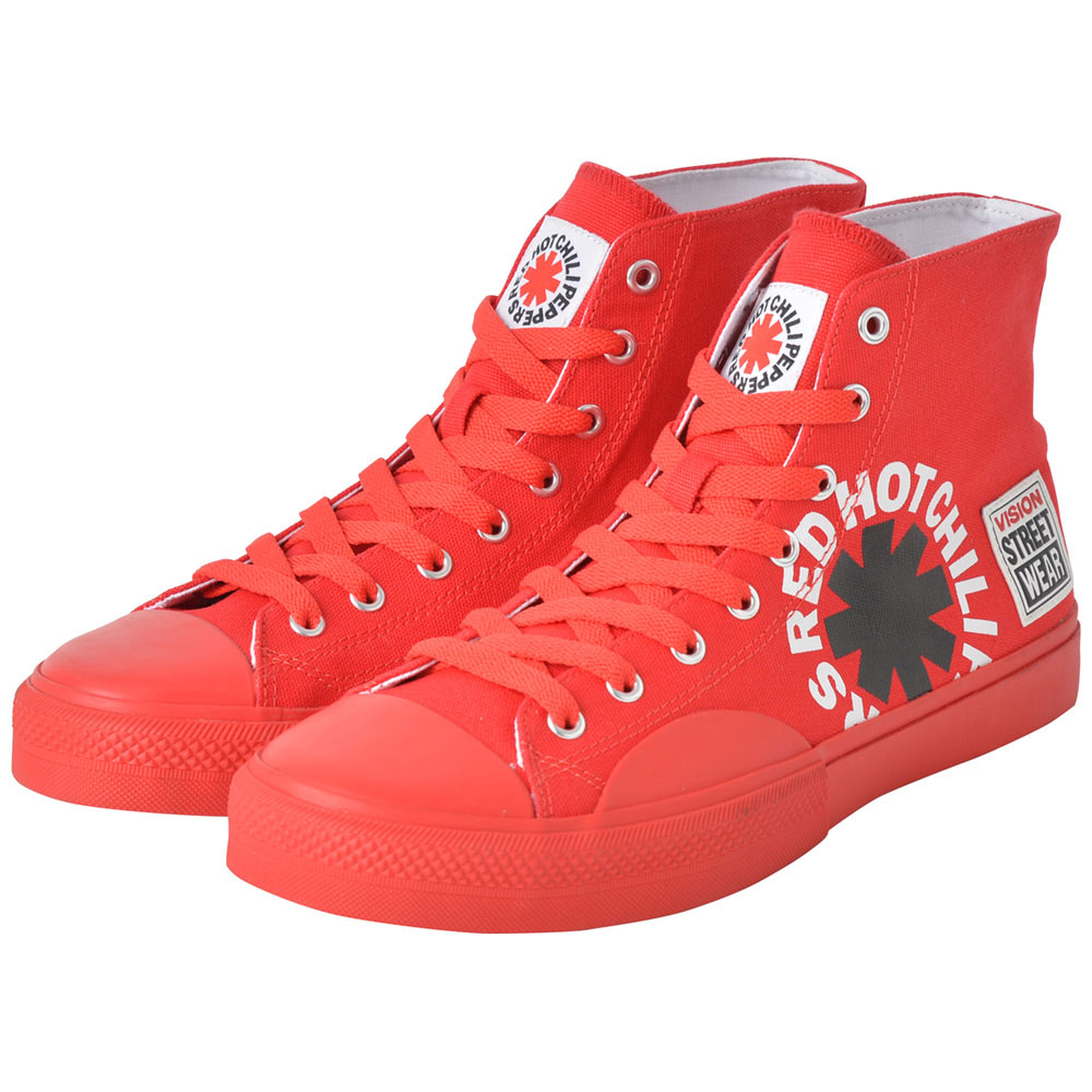 楽天市場 Red Hot Chili Peppers レッチリ Canvas Hi Rhcp Red Vision Street Wear ブランド スニーカー メンズ 公式 オフィシャル Pgs