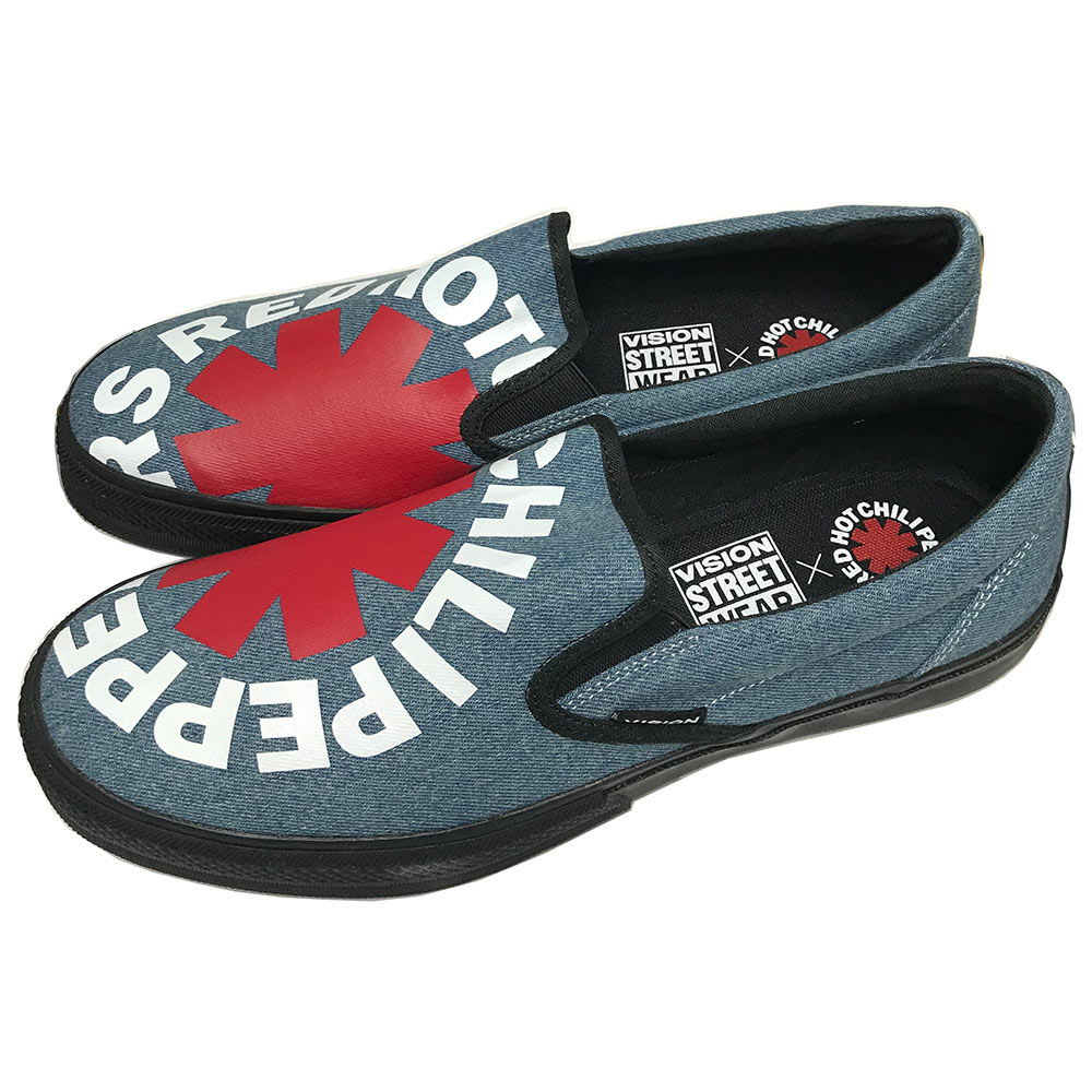 安いそれに目立つ 楽天市場 Red Hot Chili Peppers レッチリ Canvas Slip On Rhcp Denim Vision Street Wear ブランド スニーカー レディース 公式 オフィシャル Pgs 売り切れ必至 Hajoseppelt De