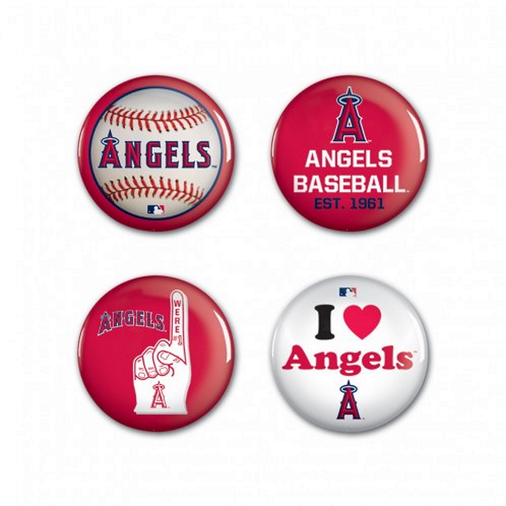 訳あり品送料無料 SEAL限定商品 LOS ANGELES ANGELS MLB ロサンゼルスエンゼルス - BUTTON 4 PACK バッジ 公式 オフィシャル codecist.com codecist.com