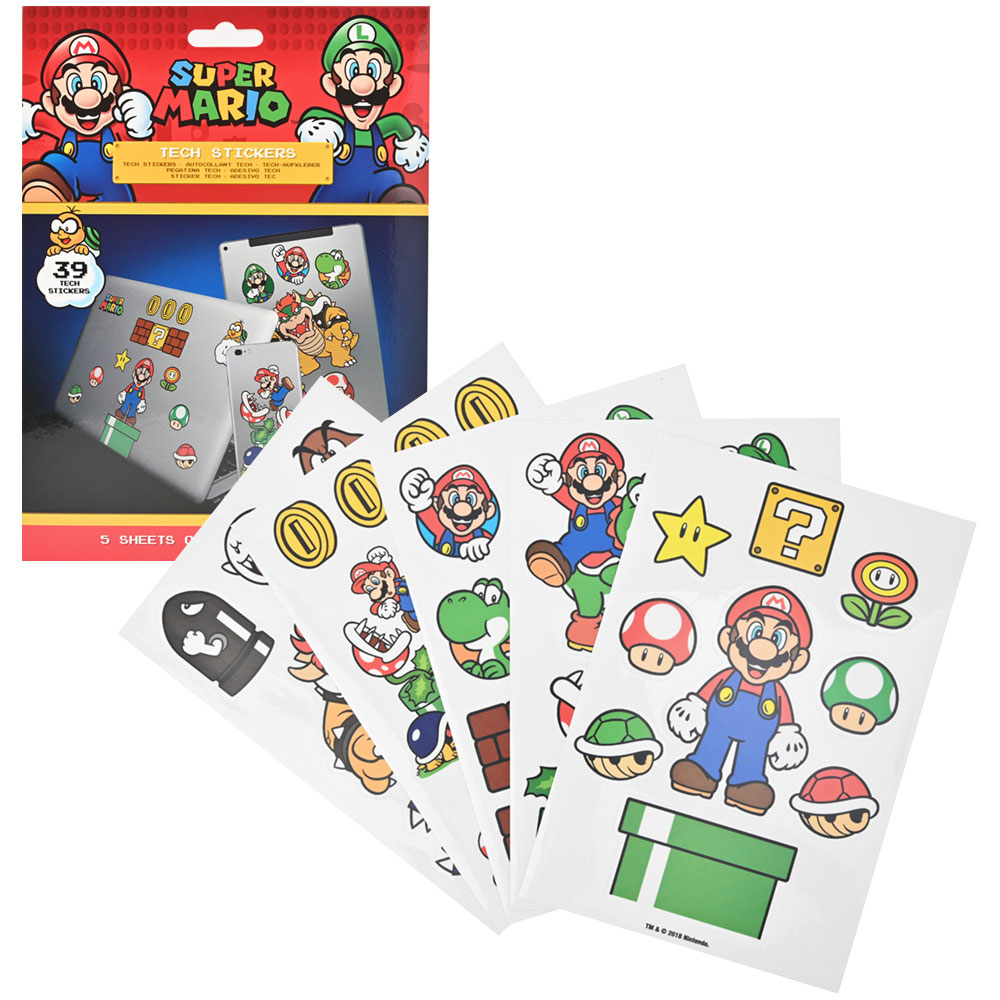 楽天市場 Super Mario スーパーマリオ Mushroom Kingdom Tech Sticker 39種類 ステッカー 公式 オフィシャル Pgs