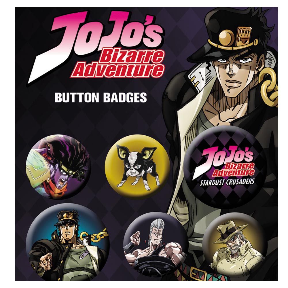 楽天市場 Jojo S Bizarre Adventure ジョジョの奇妙な冒険 ストーンオーシャン アニメ化決定 Characters スターダストクルセイダース バッジ 公式 オフィシャル Pgs