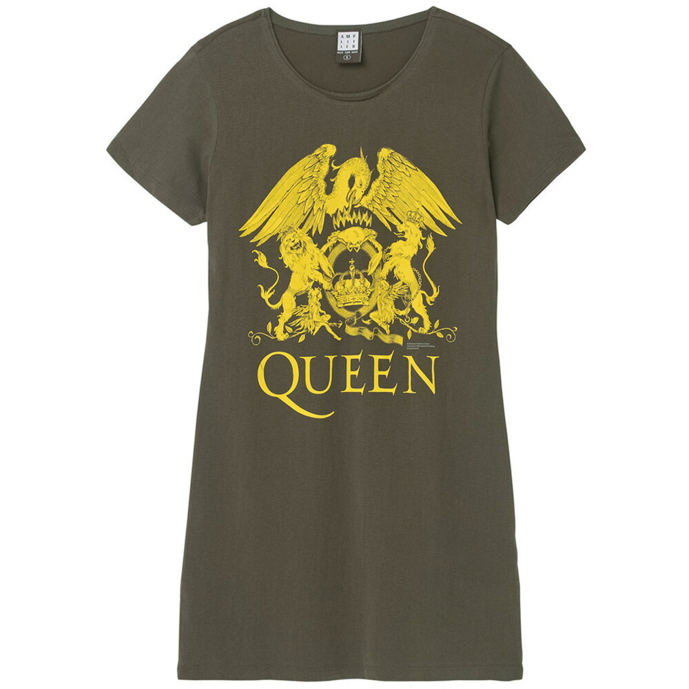 楽天市場 Queen クイーン フレディ追悼30周年 Line Art Crest In Yellow Amplified ブランド Tshirt Dress Collection ワンピース レディース 公式 オフィシャル Pgs