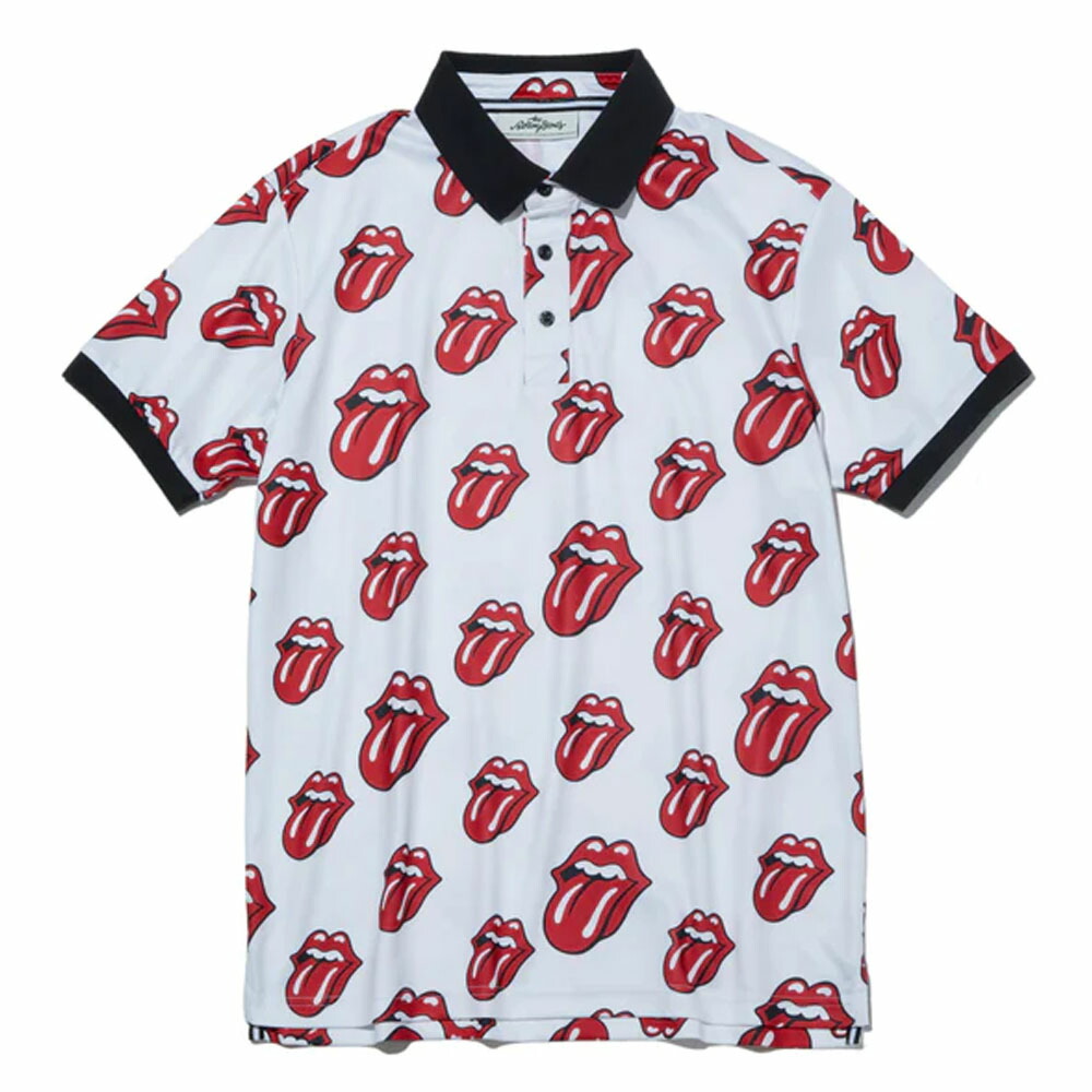 ROLLING STONES ローリングストーンズ - Red Lick Pattern / White / ポロシャツ / メンズ 【公式 / オフィシャル】