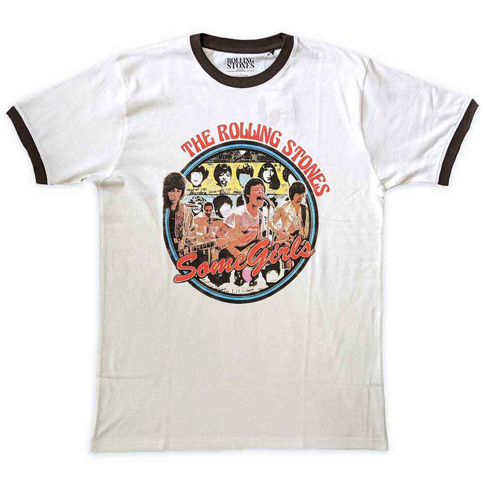 ROLLING STONES ローリングストーンズ - Some Girls Circle / 半袖ラグラン / リンガー / Tシャツ / メンズ 【公式 / オフィシャル】画像