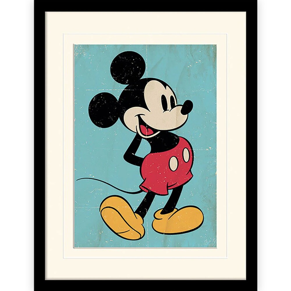 ハビアカジェハ「Little Mickey」ミッキーマウス　ポスター額装済 ハビアカジェハ「Little Mickey」ミッキーマウス ポスター額装済