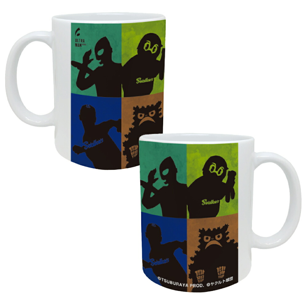 ULTRAMAN ウルトラマン (シリーズ 60周年 ) - ウルトラマン2024×東京ヤクルトスワローズコラボ / 影絵 / マグカップ 【公式 / オフィシャル】画像