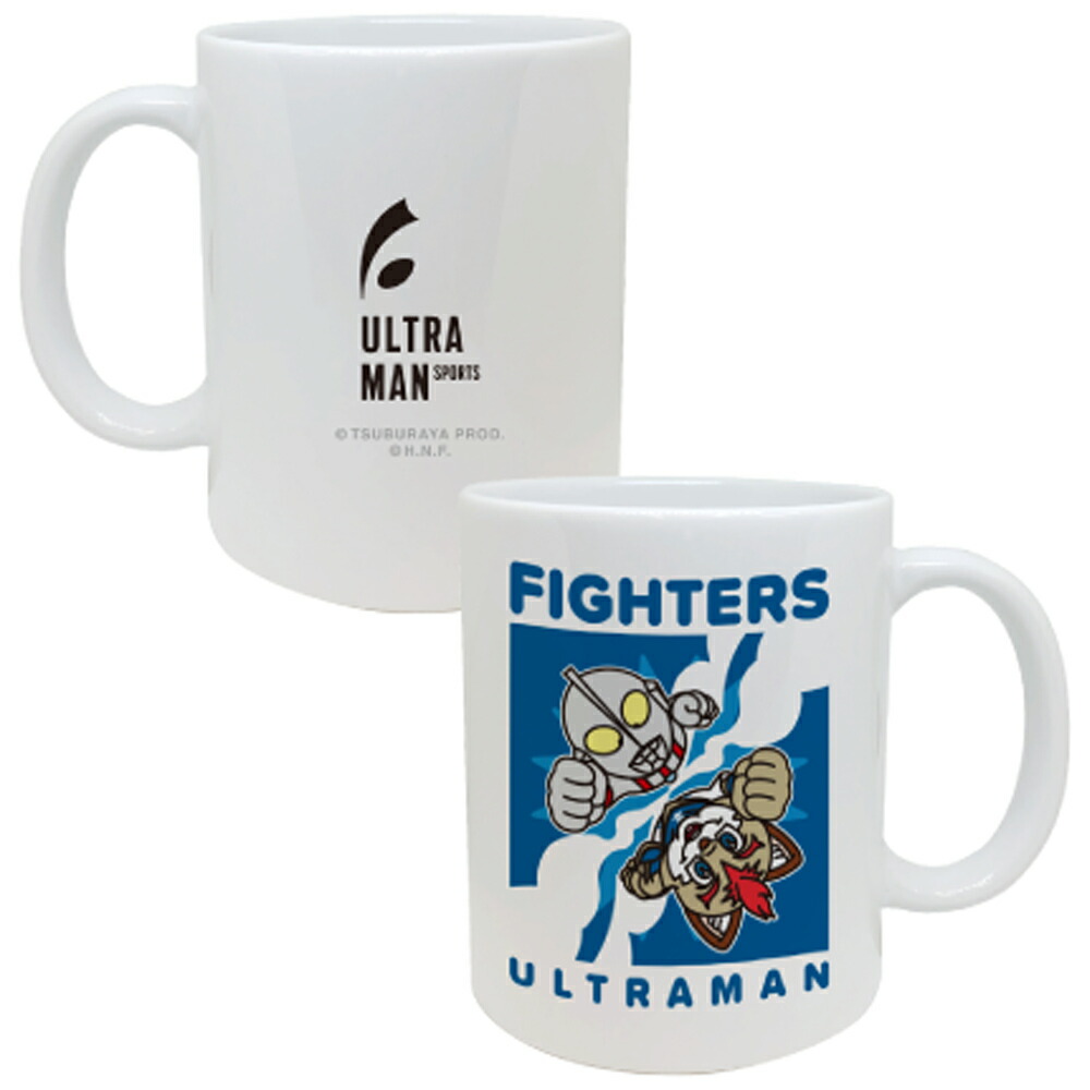 ULTRAMAN ウルトラマン (シリーズ 60周年 ) - ウルトラマン2024×北海道日本ハムファイターズコラボ / デフォルメ / マグカップ 【公式 / オフィシャル】画像