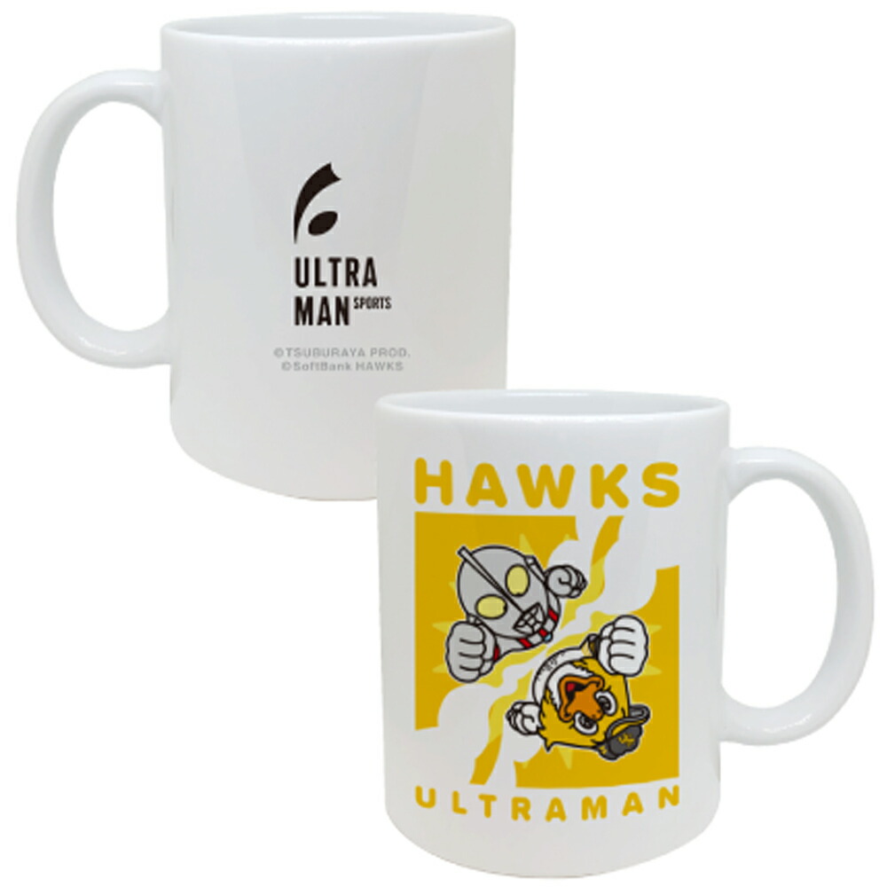 ULTRAMAN ウルトラマン (シリーズ 60周年 ) - ウルトラマン2024×福岡ソフトバンクホークスコラボ / デフォルメ / マグカップ 【公式 / オフィシャル】画像