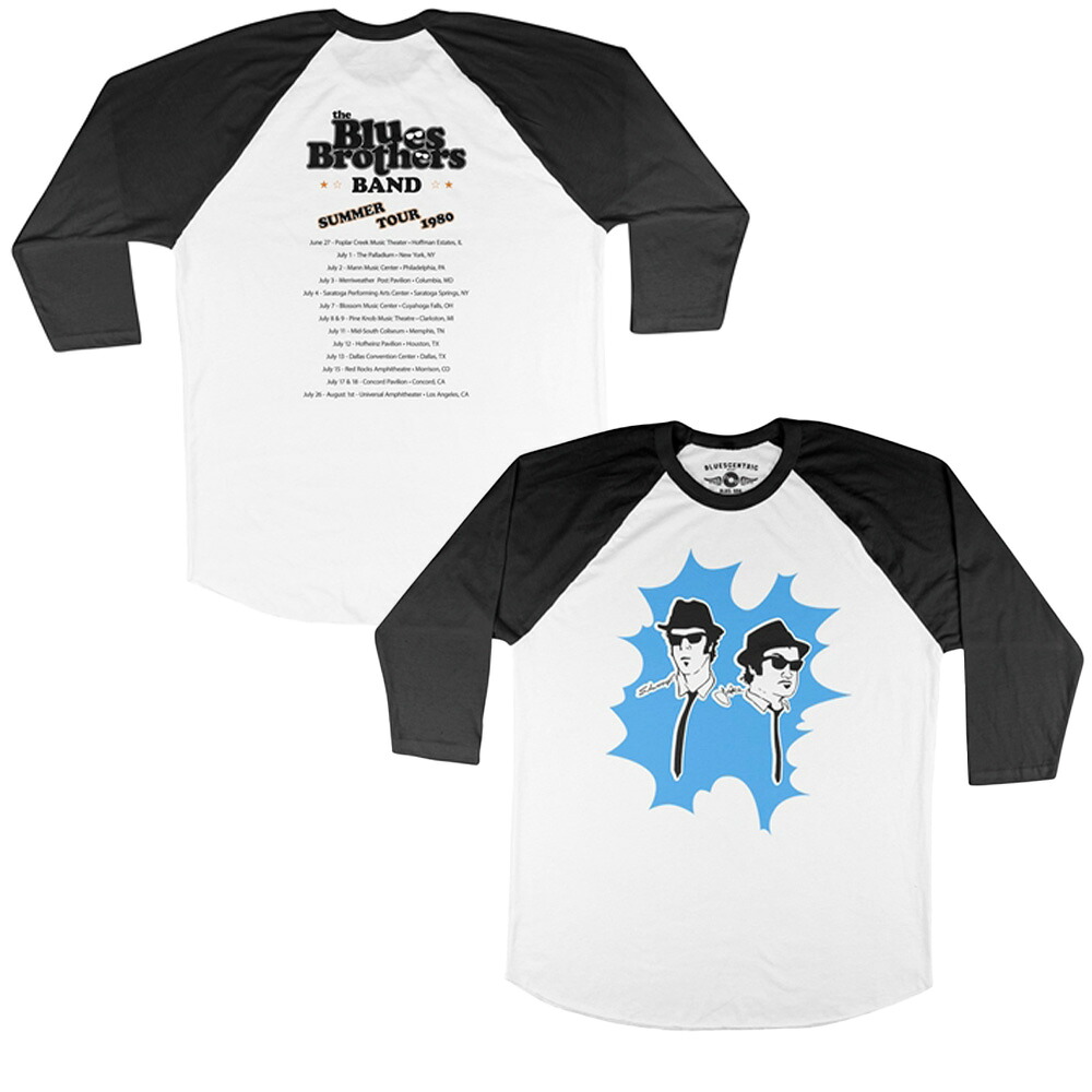 BLUES BROTHERS ブルースブラザーズ (公開 45周年 ) - 1980 Tour Reissuer / 長袖 / ラグラン七分袖 / バックプリントあり / 限定エディション / Tシャツ / メンズ 【公式 / オフィシャル】
