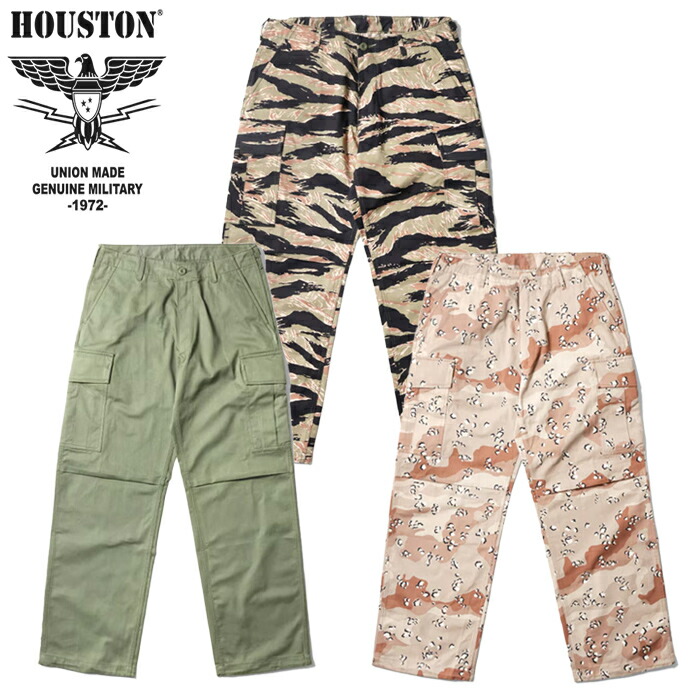 HOUSTON 10174 U.S.COTTON BDU PANTS【ヒューストン US 綿織物 BDUズボン下】 メンズ 心地好い 表どおり アーバン 自動二輪車 ツーリング 6隠し カーゴパンツ バーラット製 今めかしい ヒューストン houston 10158 USA綿織物