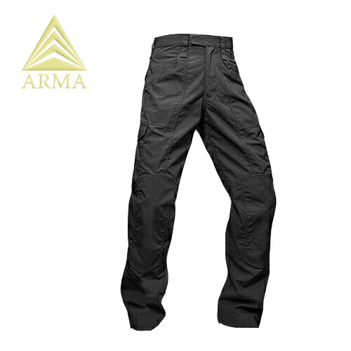 ARMA タクティカル ディメンション パンツ/BLACK<br>【アルマ TACTICAL DIMENSION PANTS/ブラック】メンズ ミリタリー サバゲ アウトドア バイク ツーリング サイクリング マウンテンリーコン リップストップ ベルクロ ポケット 実物生地