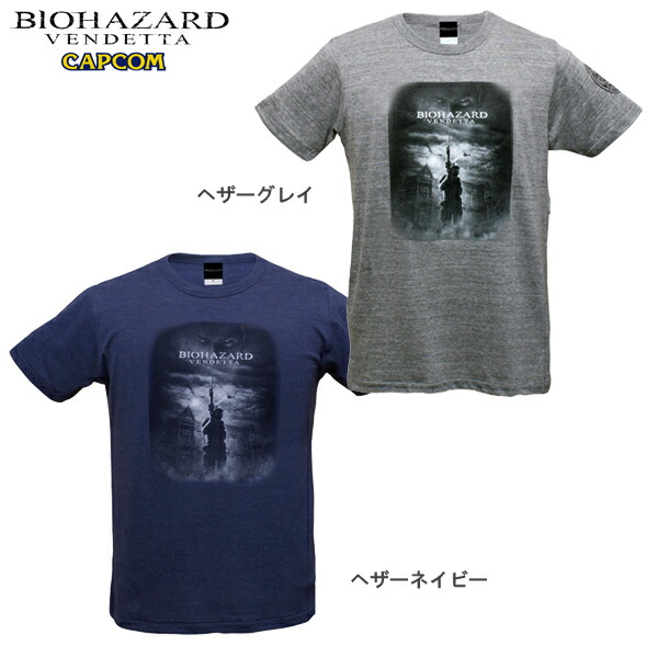 バイオハザード VENDETTA クリス&館 Tシャツ【BIOHAZARD ヴェンデッタ CHRIS＆YAKATA Tee】シルバーダガー resident evil 生化危机 CAPCOM カプコン ゲーム メンズ プリント トップス クルーネック ミリタリー カジュアル STARS BSAA Umbrella OUTLET SALE画像