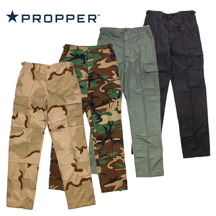 PROPPER BDU TROUSER 〈F5201〉 【プロッパー BDU トラウザー】メンズ ミリタリー アウトドア カジュアル サバイバルゲーム サバゲ リップストップ ショートカーゴ