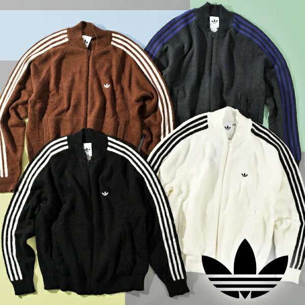送料無料 日本限定企画 アディダス ニット素材 トラックジャケット メンズ レディース adidas KNIT A15 ジャージ トラックトップ ジャケット ORIGINALS オリジナルス IH173