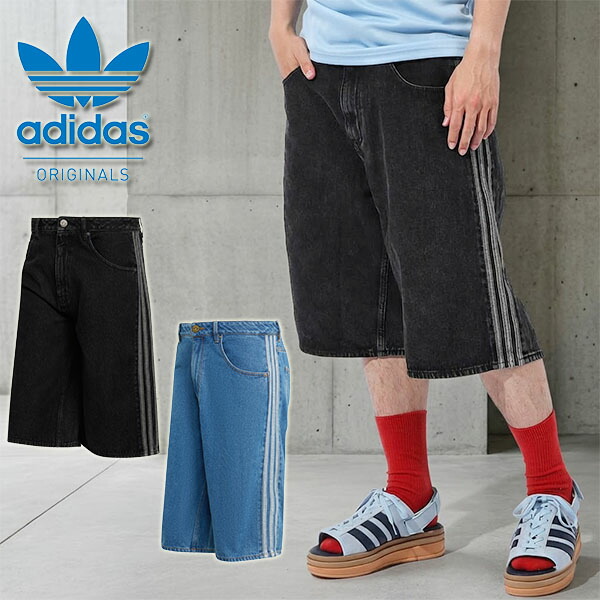 2026春夏新作 送料無料 アディダス ルーズフィット デニム メンズ ショーツ adidas FIREBIRD ADICOLOR DENIM SHORTS ファイヤーバード アディカラー ジーパン ジーンズ 短パン ハーフパンツ ORIGINALS オリジナルス I8799 WF818