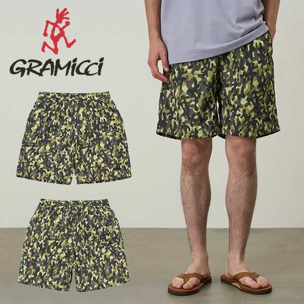 ネコポス発送！ 送料無料 グラミチ ショートパンツ 水陸両用 GRAMICCI メンズ NYLON REEF SHORT ナイロン リーフ ショーツ ハーフパンツ ジーショーツ ゆったりシルエット 定番 無地 クライミング アウトドア クライミングパンツ 2026春夏新作