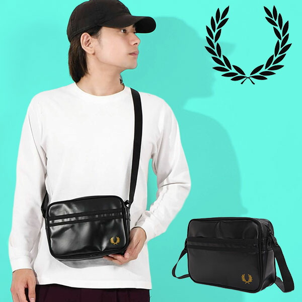 送料無料 ミニショルダーバッグ スクエア型 FRED PERRY フレッドペリー メンズ レディース ユニセックス Tonal Classic Mini Shoulder Bag トーナル クラシック ミニ ショルダーバッグ リサイクルポリエステル バッグ ブラック 黒 L2169 2026春新作 国内正規品