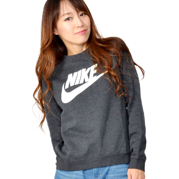 激安大特価 ロゴ スエット トップス クルー Hbr ラリー レディース Nike ナイキ トレーナー スウェット 送料無料 30 Off 現品限り ビッグロゴ スポーツウェア 裏起毛 Bhavaspa Com