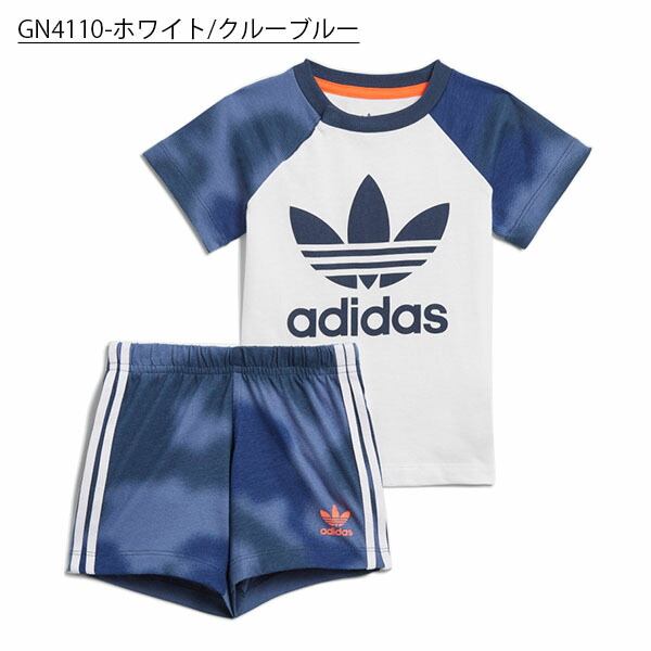 楽天市場 30 Off アディダス オリジナルス キッズ 上下セット 半袖tシャツ ショートパンツ Adidas Originals 子供 ジュニア Short Tee Set ビッグロゴ 男の子 子供服 セットアップ 21春新作 Ray Green