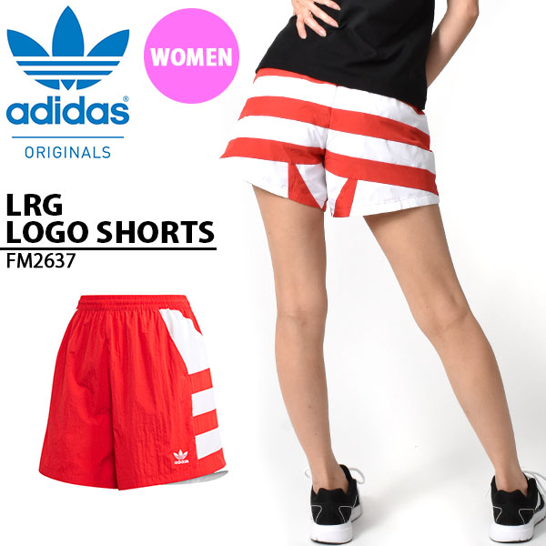 楽天市場 30 Off ナイロン ショートパンツ Adidas Originals アディダス オリジナルス レディース Lrg Logo Shorts ショーツ 短パン ビッグロゴ レッド 赤 Gvu25 Ray Green