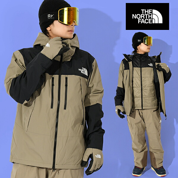 送料無料 ノースフェイス メンズ 3way 中綿 スノーボード ウェア スキー THE NORTH FACE スノーバード トリクライメイト ジャケット ベスト Snowbird Triclimate Jacket マッシュルーム ns62515 2025-2026冬新作 20%off|Ray Green