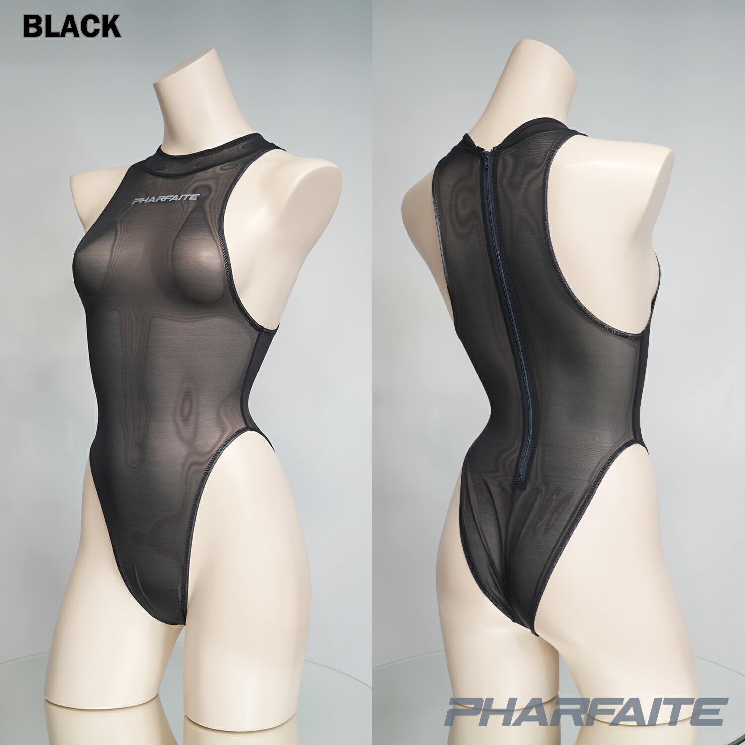 【PHARFAITE】エナメルハイネックバインダーTback / エナメル/M エナメルハイネックバインダーTback
