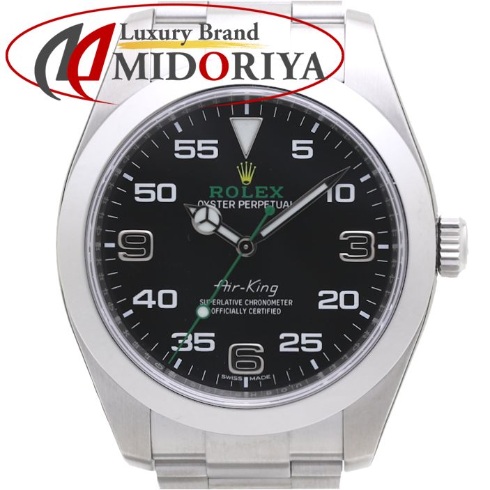 楽天市場 3万円offクーポン Rolex ロレックス エアキング 黒 ブラック 自動巻き メンズ ランダム番 未使用 保護シール付き 腕時計 Luxury Brand ミドリヤ楽天市場店