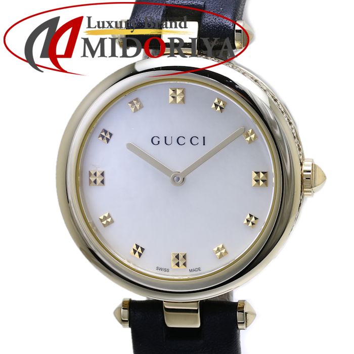 ポイント3倍 グッチ Gucci ディアマンティッシマ 19年購入 141 4 Ya ホワイトシェル 377 中古 腕時計 Mozago Com