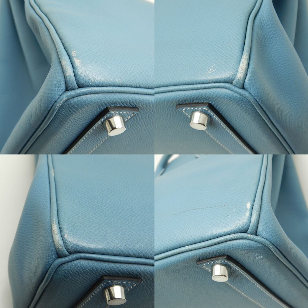 ポイント3倍 エルメス Hermes オータクロア32 ヴォーエプソン ブルージーン ハンドバッグ 中古 Melillimona Com