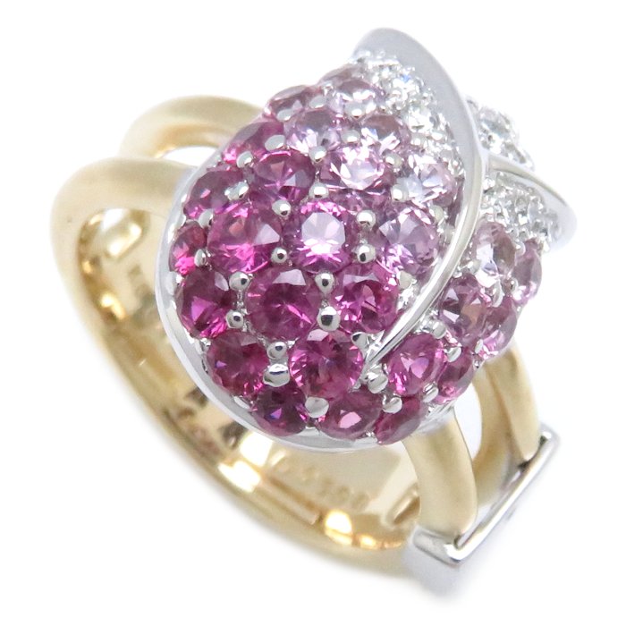 楽天市場 Ayaco Collection 吉田綾子 リング チューリップモチーフ ピンクサファイヤ1 54ct ダイヤ K18ygxwg 13号 フラワー 花 指輪 中古 Luxury Brand ミドリヤ楽天市場店