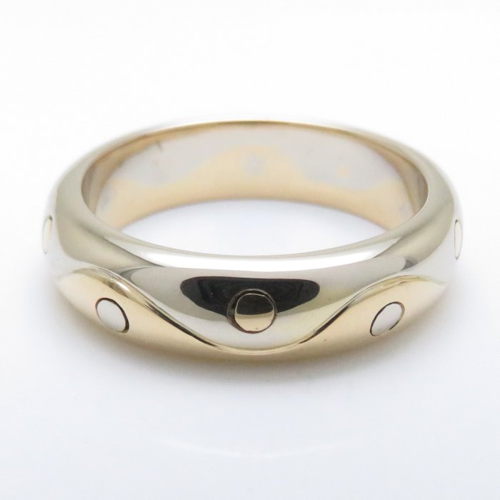 ブルガリ Bvlgari 環 ペア色合 K18ygxwg 750 イエローゴールド 白いことゴールド 11ナンバー リング 中古 最短当日積み出す 引例サーキットボード可 買い物融通可 Damienrice Com