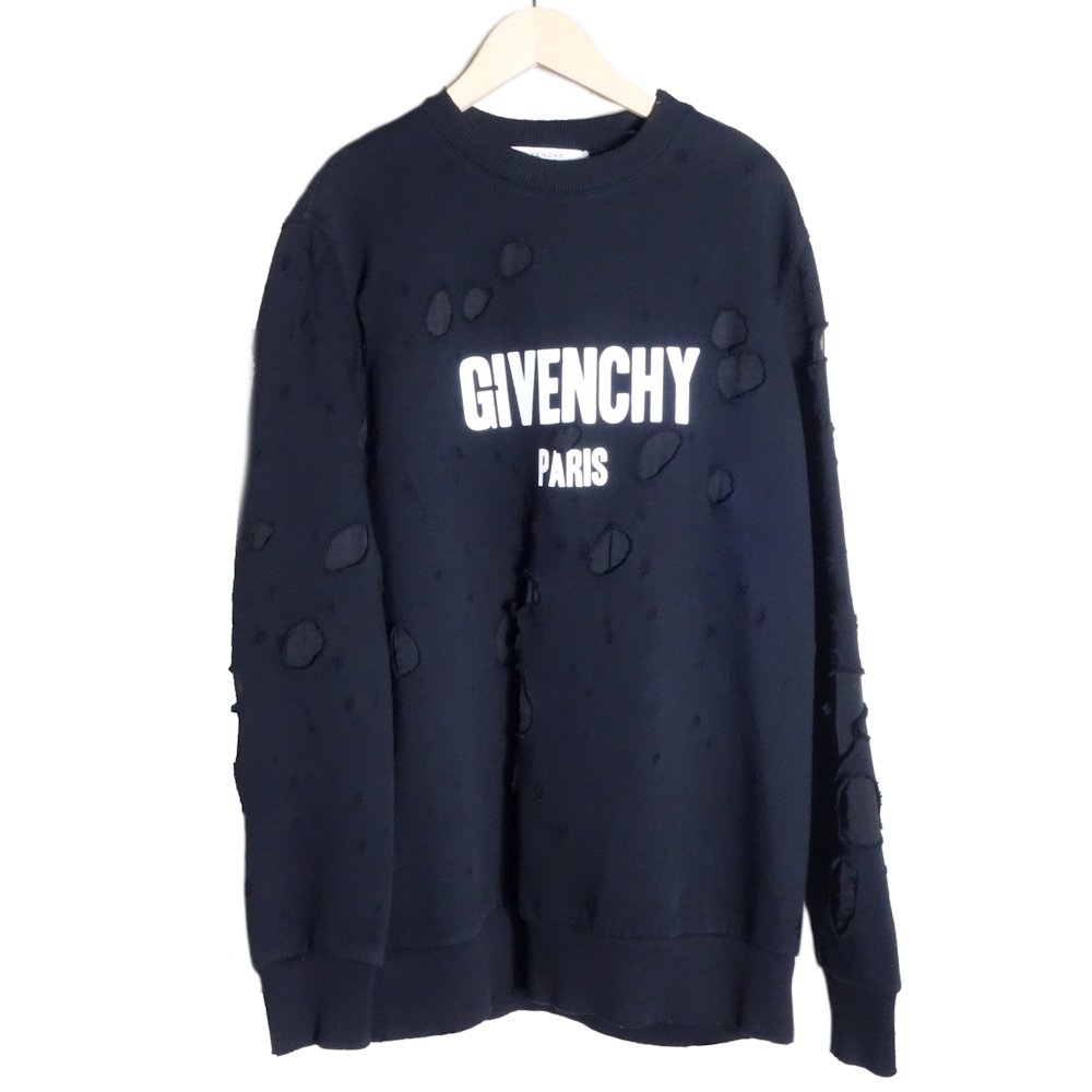 ジバンシー GIVENCHY スウェットトップ デストロイ加工 サイズS