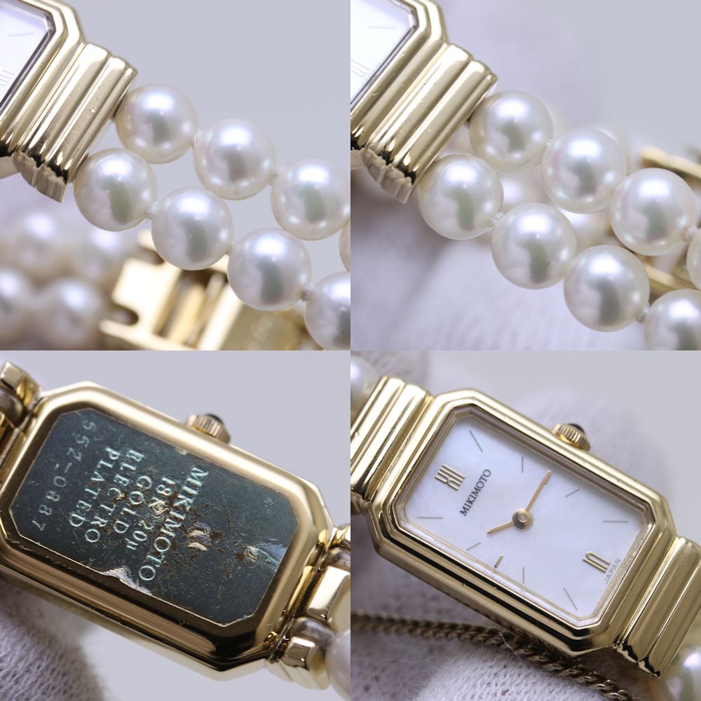 新商品!新型 MIKIMOTO パール腕時計　18k