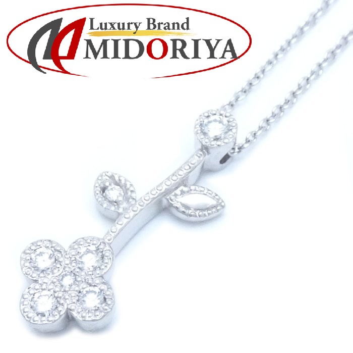 La Soma PT900 0.5カラット ダイヤモンド ネックレス プラチナ LA SOMA/ラソマ】 花モチーフ ダイヤモンド 計0.50ct ネックレス